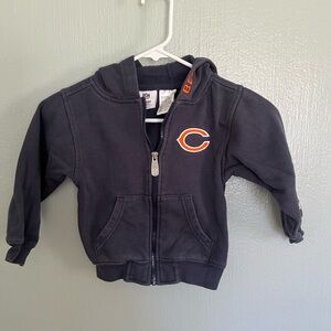 NFL Toddler Black Zip Hoodie with Orange Team Emblem